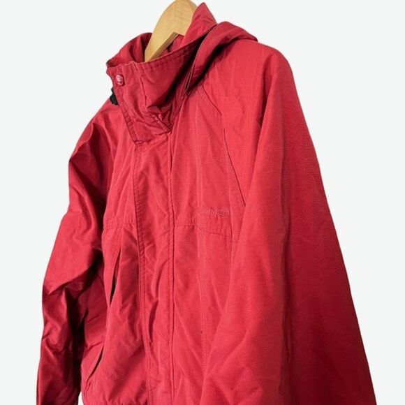 Timberland Mens Red Hooded Jacket Parka Light Weight Hip Length 11297 Medium M - Picture 8 of 16
